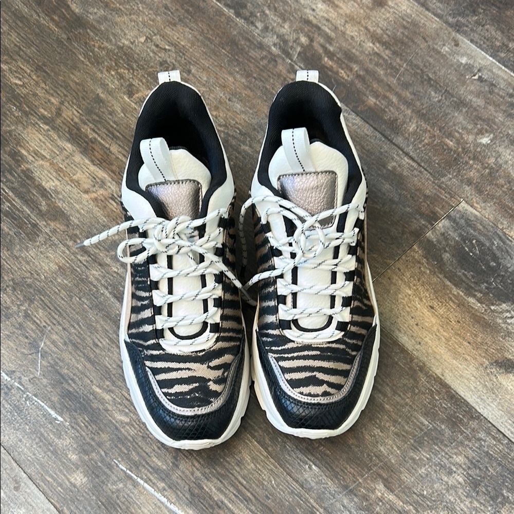 H&M Zebra Print Sneakers with White Accents